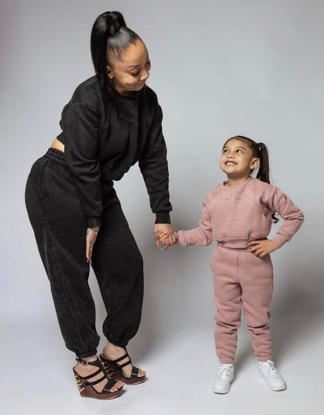 KIDS FLEECE JUMPSUIT CROP TOP