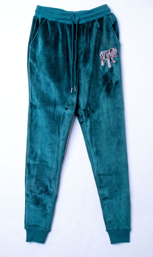 VELOUR MATTHEW BULLDOG JOGGING BOTTOMS