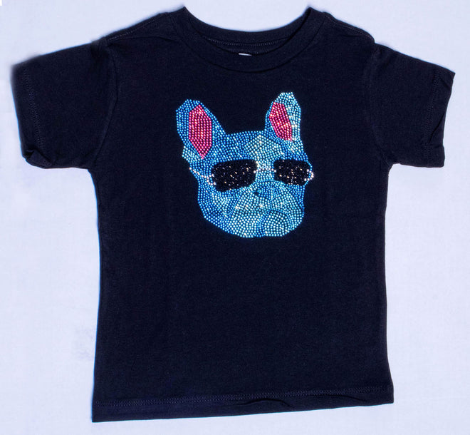 KIDS FRENCHIE RHINESTONE T-SHIRT