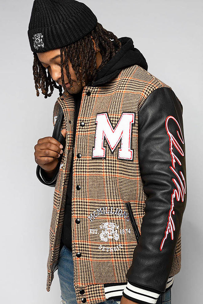 MCMILLIONS PLAID VARSITY JACKETS