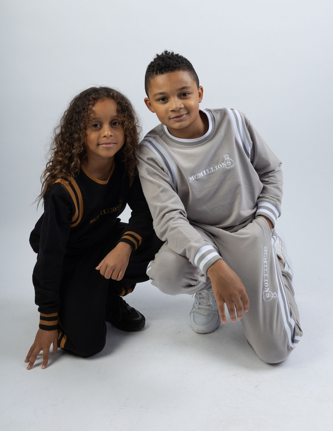 KIDS STRIPED MONEYBAG JOGGING TOP