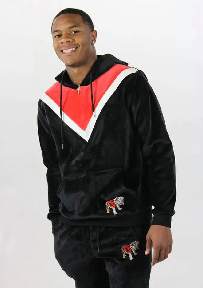 VELOUR MATTHEW BULLDOG JOGGING TOP