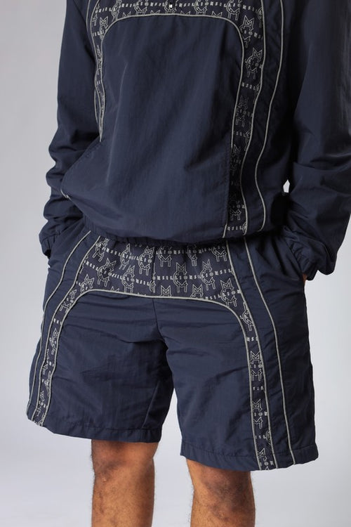 MCMILLIONS MONOGRAM WINDBREAKER SHORTS