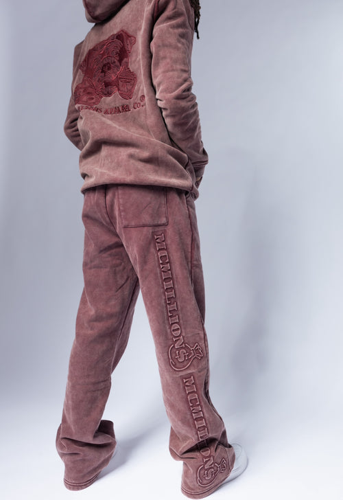 Embossed Acid Wash Joggers
