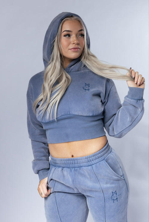 Women Hooded Bustier Jogging Top