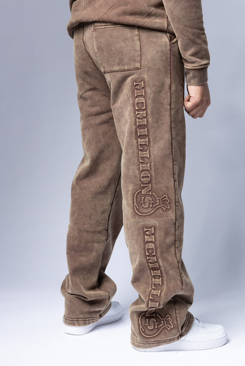 Embossed Acid Wash Joggers
