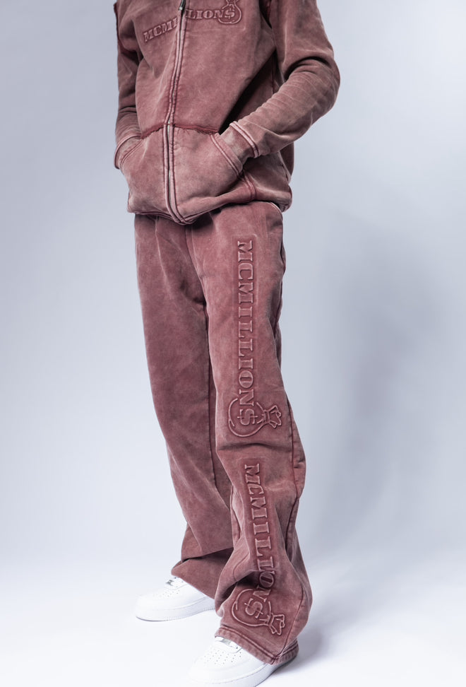 Embossed Acid Wash Joggers