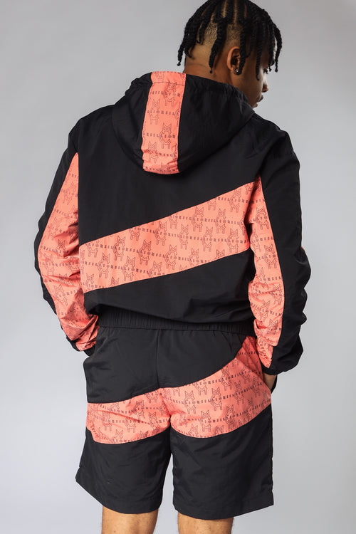 MCMILLIONS MONOGRAM WAVY WINDBREAKER SHORTS