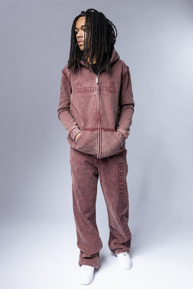 Embossed Acid Wash Joggers