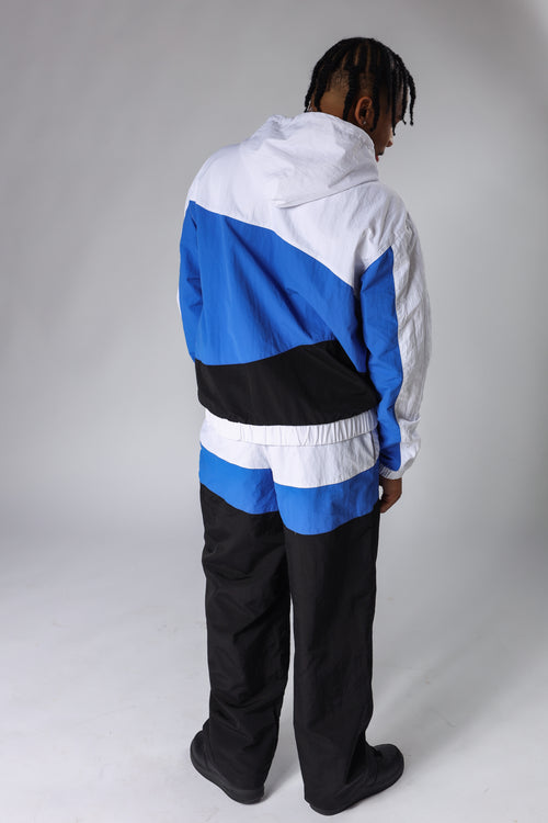 TWO TONE CHENILLE PATCH WINDBREAKER PANTS