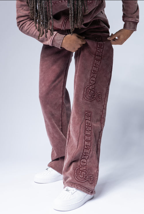 Embossed Acid Wash Joggers