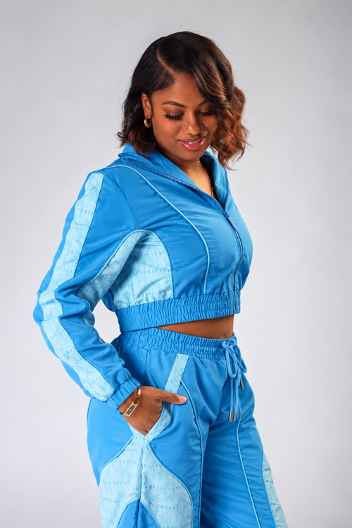 MCMILLIONS WOMEN MONOGRAM WINDBREAKER JACKET