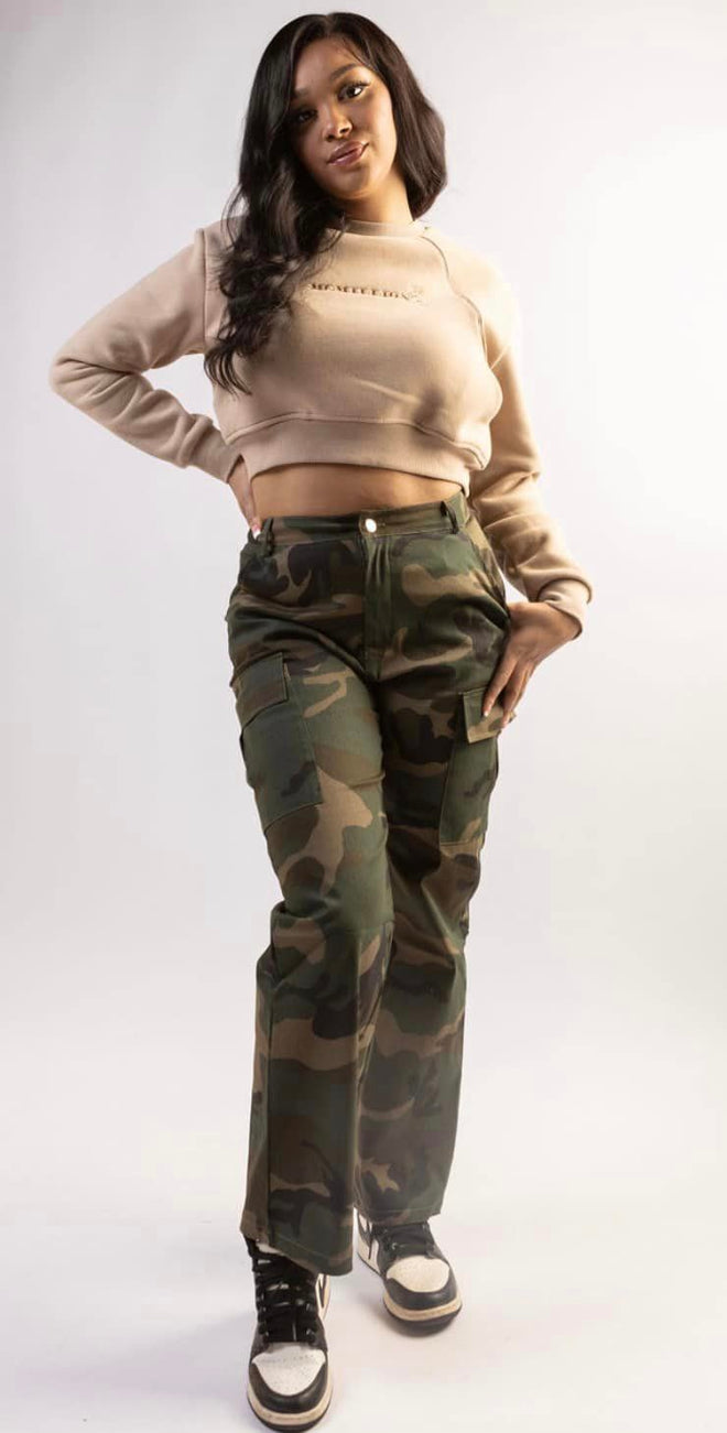 CAMO CARGO JEANS