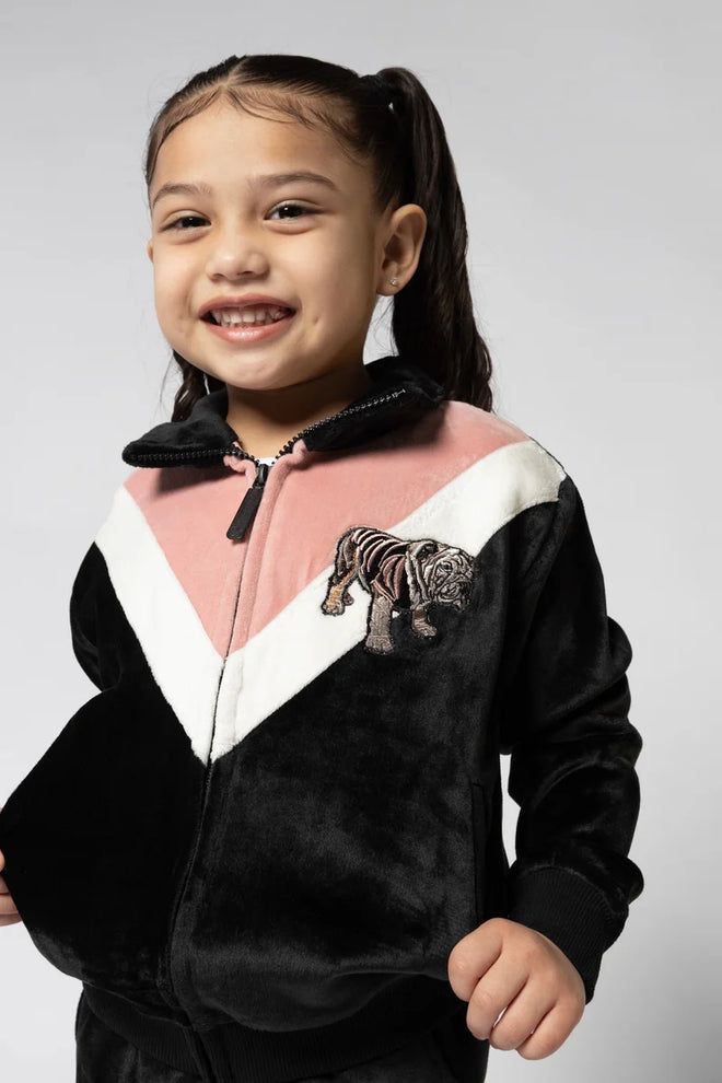 KIDS VELOUR MATTHEW BULLDOG JOGGING TOP